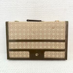 Pierre Cardin Vintage MCM Backgammon Board Game Set Monogram Print Attache Case